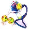 Pet Product Rope Tug Rings With Balls (9865) 